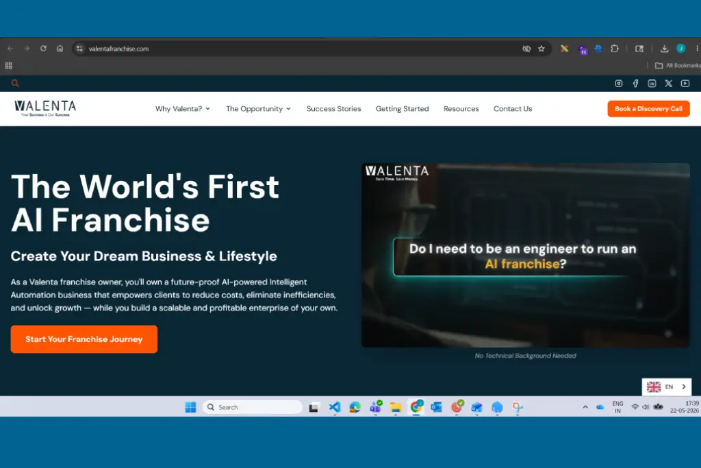 Valenta Franchise Website